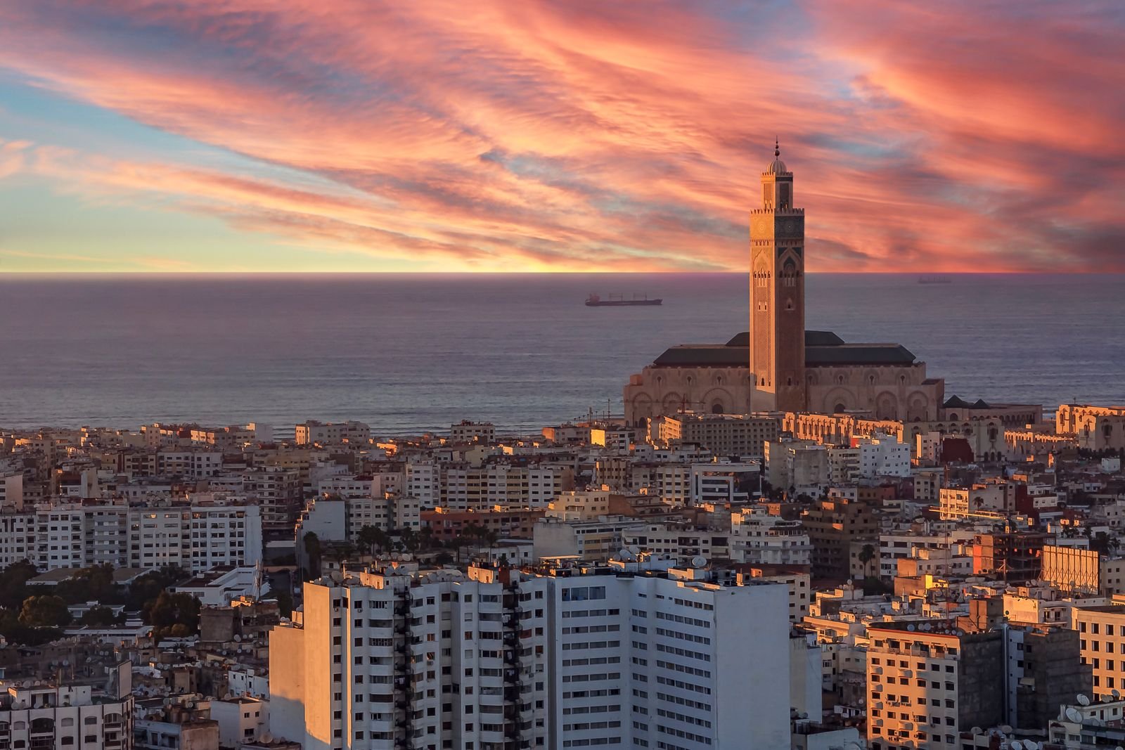 Image may contain Architecture Building Cityscape Urban City Nature Outdoors Sky High Rise Horizon and Boat